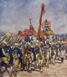 Eine typische Gruppe in der Dienerprozession